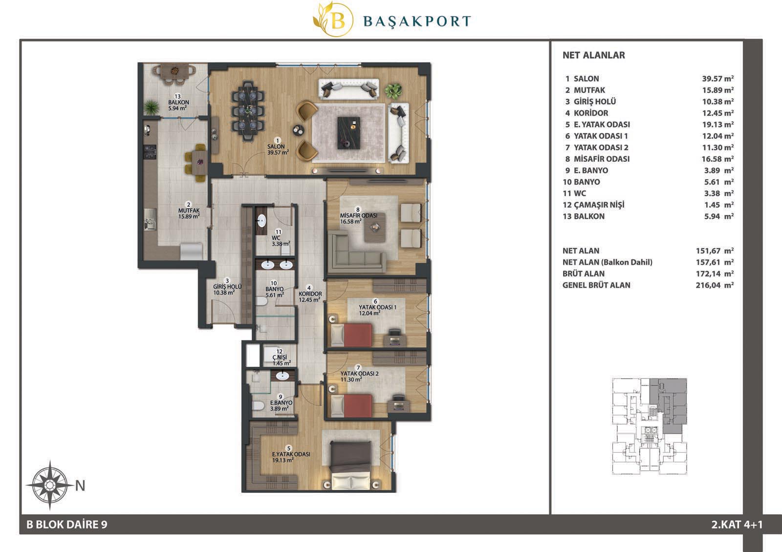 4 Bedroom apartment close to nature in Başakport Başakşehir