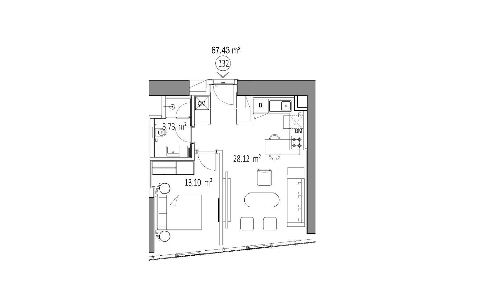 Luxury 1 Bedroom Apartment in Bomonti